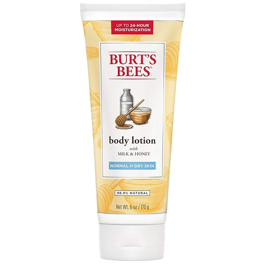 Burt's Bees Naturally Nourishing Milk & Honey Body Lotion 6 oz (Pack of 2)