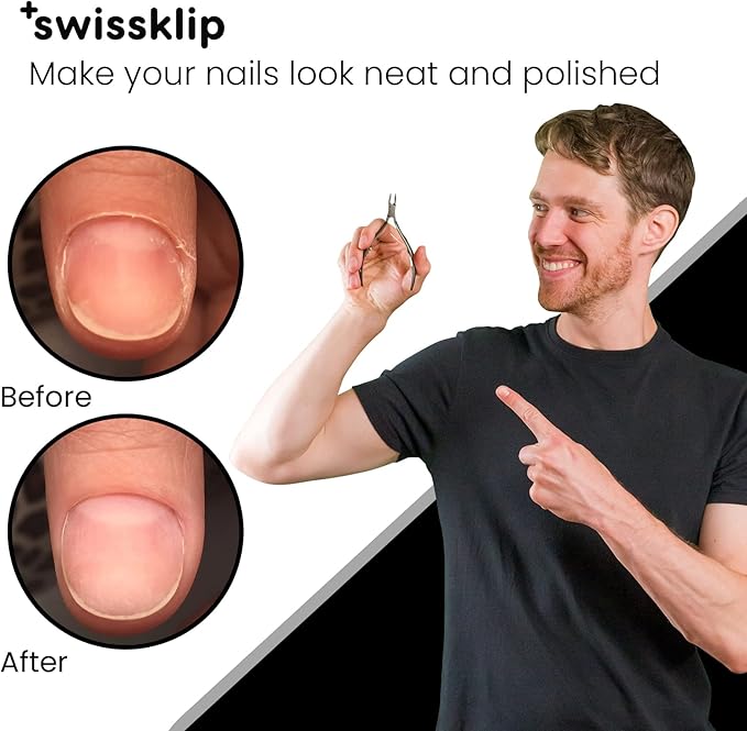 Swissklip Cuticle Trimmer I Best Cuticle Remover I Cuticle Nippers, Cuticle Cutter, Cuticle Scissors I Nail Nipper used along with Cuticle Pusher Tool, Cuticle Clippers, Nail Cuticle Trimmer ((3))