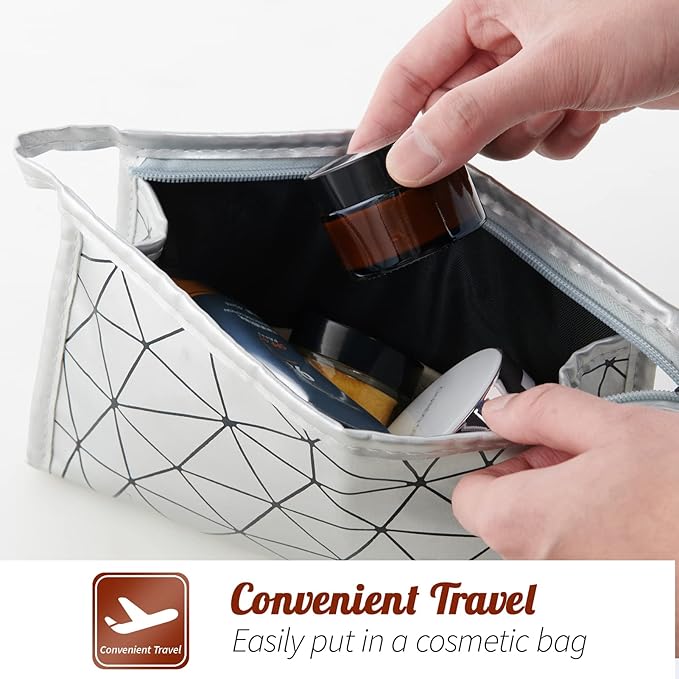 1oz Glass Jar with Lid, Hoa Kinh 25Pack Amber Round Containers Cosmetic Glass Jars with Inner Liners and Black Lids Travel Jars for Storing Lip and Body Scrub, Lotion, Body Butter, Bath Salts, Liquid