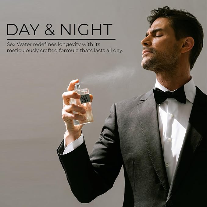 Sex Water Cologne for Men – 2 ml Travel Size Eau de Parfum Spray – Seductive Designer Summer Scent – Long Lasting, Hypoallergenic Masculine Romantic Men’s Fragrance Infused with Bergamot, Amber & Musk