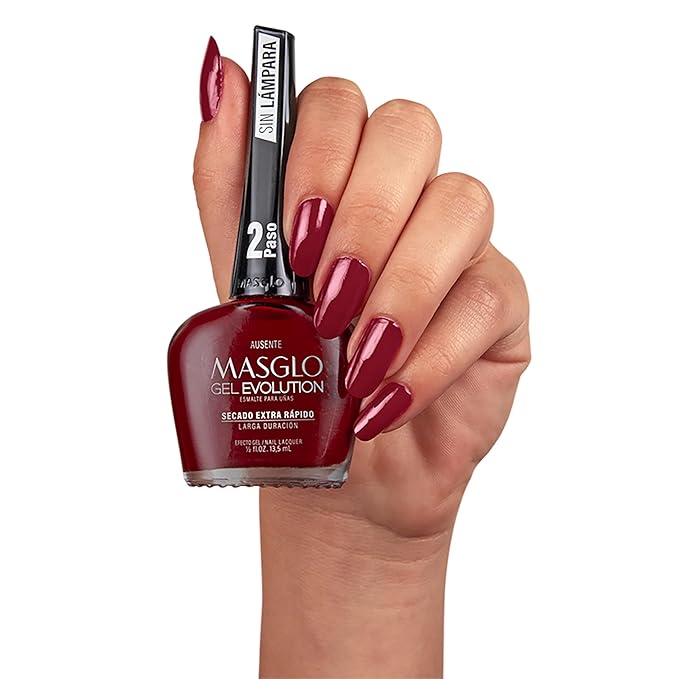 MASGLO Gel Evolution – Set of 3 Nail Polishes No UV/LED Lamp Needed, Fast-Drying, 12-Day Wear, 14-Free Formula, High-Gloss Finish, vegan (0.5 oz Each) h