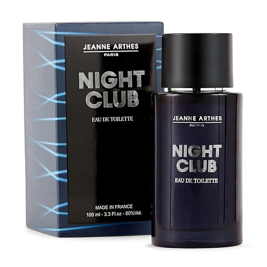 Night Club Eau De Toilette - Spray Perfume for Men - Fresh Floral Scent - Notes of Pepper, Apple, Incense, Bergamot - Made in France - 3.38 fl.oz