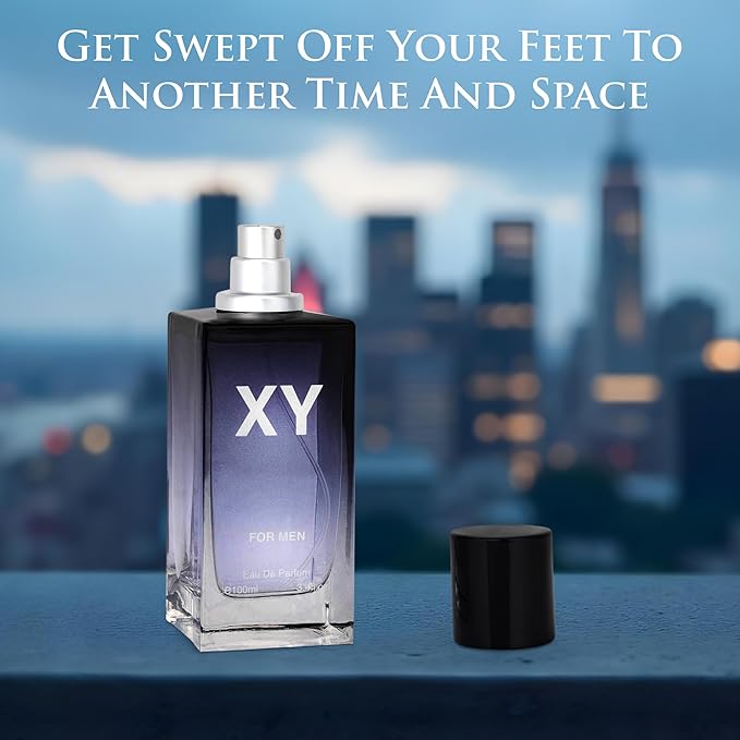 XY for Men - Aromatic Fougere Fragrance - Top Notes of Apple, Ginger & Bergamot Mix with Sage & Juniper Berries - Base Scent of Tonka bean, Amberwood & Olibanum - Elegant 100ml Bottle, Parfume Men