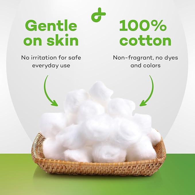 Dealmed Cotton Balls for Face, Makeup & Nail Polish Remover, Medical Uses, & DIY Crafts | Non-Sterile Bulk Pack | Resealable Zip-Locked Bag | 100% Pure Cotton - Soft, Absorbent, Gentle (500 per Bag)