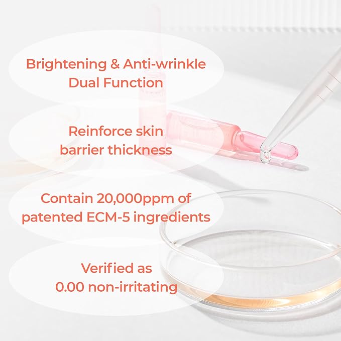 Necksphalt Neck ECM Barrier Ampoule for Anti-Aging Neck Skin, Tightening and Wrinkles for an Even Skin Tone and Neck Lift, 1.5ml*10ea