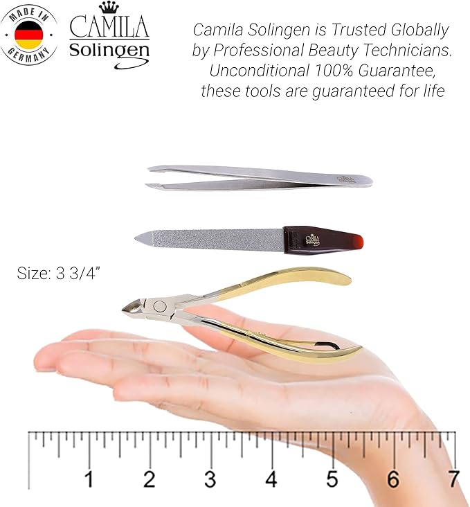 CSK2 Pedicure and Manicure Set with Nail File, Cuticle Trimmer and Tweezers for Perfect Cuticle Care and for Nose and Eyebrow Hair Cutter, Perfect Pedicure Tools and Skin Tag Remover