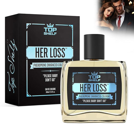 Top Shelf Her Loss Cologne for Men, Herloss Perfume Para Hombre, Her Loss Pheromone Cologne for Men, Lasting Fragrance, Men's Aftershave Scent with Elegant Blend Formula