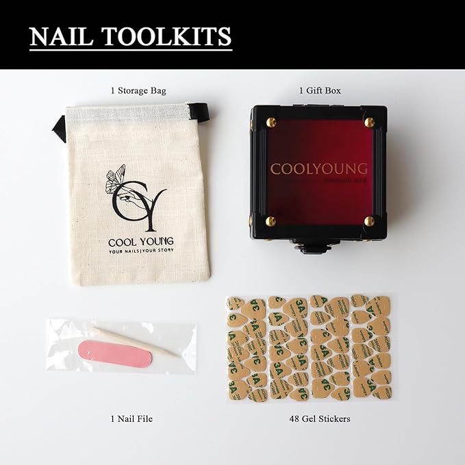 Homemade Press On Nails, Stiletto Press On Nails, Purple Nails, Metallic Press On Nails, 3D Press On Nails, Gel Press On Nails, Acrylic Press On Nails, Gifts for Women, COOLYOUNG Nails, 10 PCS,Size S