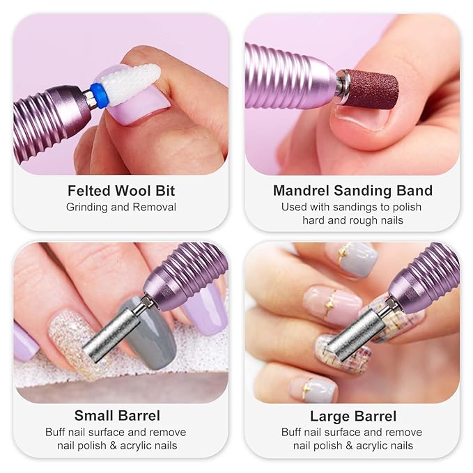 Electric Nail Drill PRO + 1 Set Replacement Nail Drill Bits