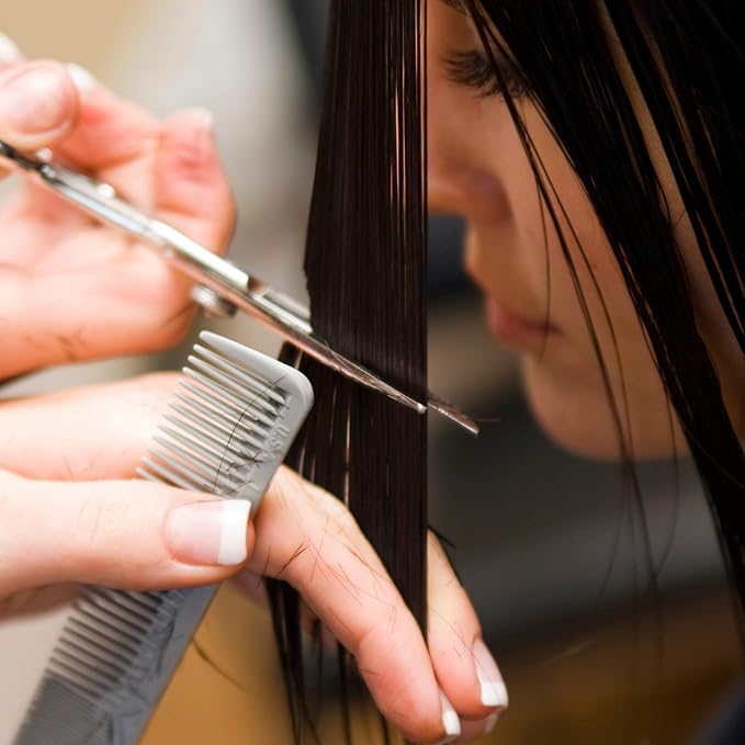 JW Shears Professional Hairdressing Shear, Thinner, Razor and Case Set (5.75" Lefty Silver/Blue)