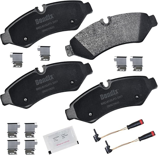 Bendix Priority1 CFC2201 Ceramic Rear Brake Pads for Freightliner Sprinter 2500 2019, Mercedes-Benz Sprinter 2019, Sprinter 1500 2023-2019, Sprinter 2500 2024-2019