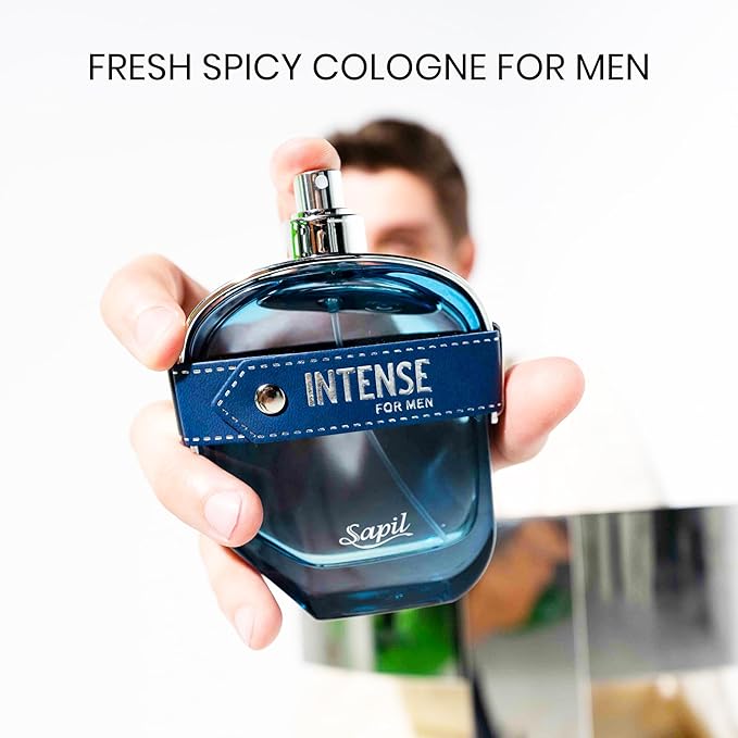 Sapil Intense Aromatic Spicy Men's Eau de Toilette with Lemon, Ginger & Vetiver – Long-Lasting, Bold & Masculine Fragrance for All Seasons & Occasions (100ml / 3.4oz)
