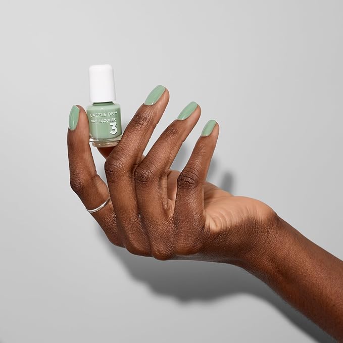 Dazzle Dry Mini Kit 4 Step System - Cardigan - A warm sage green. Full coverage cream. (5 Piece Kit / 5 Manicures)