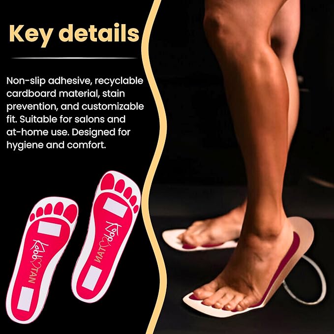 60 Pairs(120feets) Spray Tan Feet Pads Disposable & Economic Pink Feet pads for Spray tanning,Use in Tanning booth,Sunless Tanning at Home or Beauty Salon-Non Slip-Comfortable-Hygienic-Ultra Bronzing