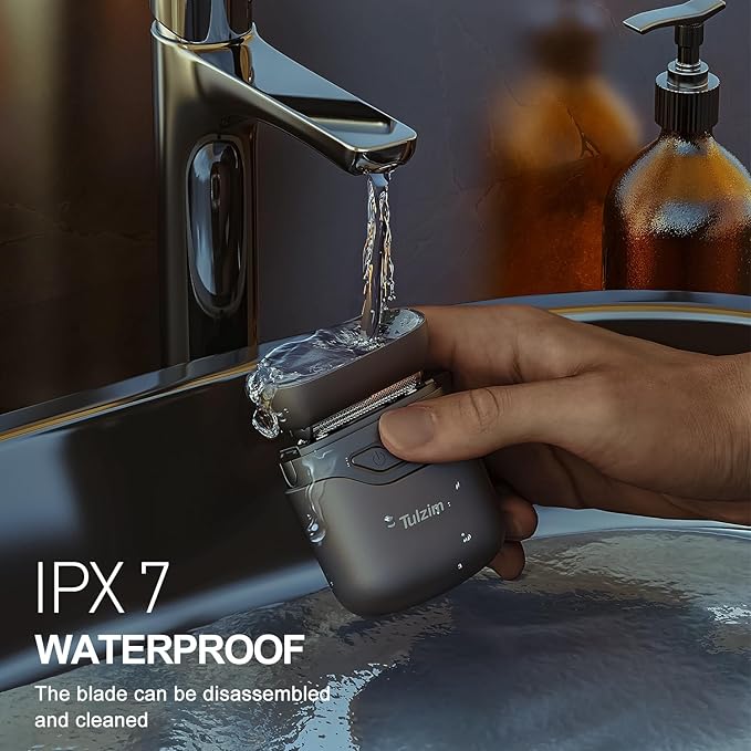 Electric Razor, Upgraded Mini Electric Shaver for Men, Foil Shaver for Men with 3 Blade Heads Floating Head IPX7 Waterproof Wet/Dry USB Type C Stylish Design