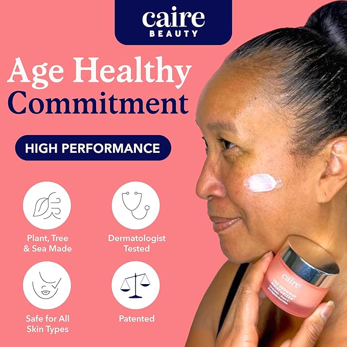Caire The Grownup Pro-Aging Moisturizer Advanced Hyaluronic Acid Peptide Natural Ceramide Lipid Replenishing moisturizer. Wrinkle Fighting, Collagen Generation (50 ml)