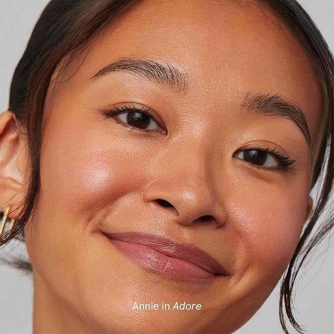 SOSHE Beauty - Ceramide Refillable Lip Silk | Sheer Hydrating, Silky, Buildable Lipstick | Ceramides, Vitamin E, Shea Butter | Cruelty-Free, Certified Plastic Negative (Adore - Warm Taupe)