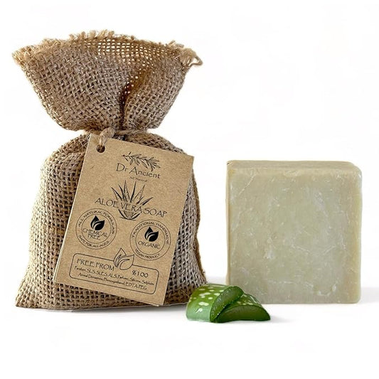 Aloe Vera Soap Bar Organic Natural Vegan Traditional Handmade Antique - Rejuvenate Your Skin Naturally! Absolutely No Chemicals! Pure Natural Soap!