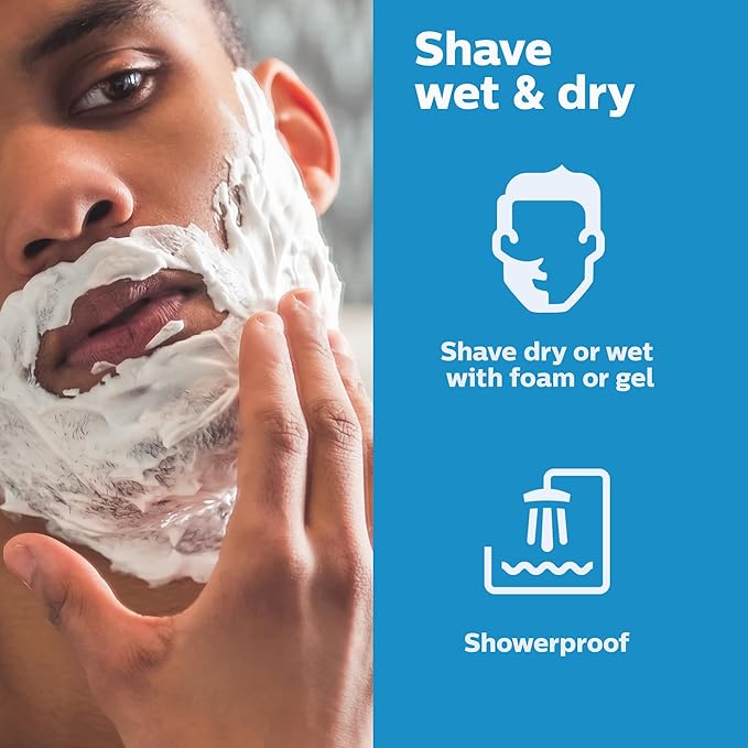 Philips Norelco Shaver 3600 Series, Wet and Dry Electric Shaver, P-Cap, Travel Pouch, Ash Gold, Model S3242/90