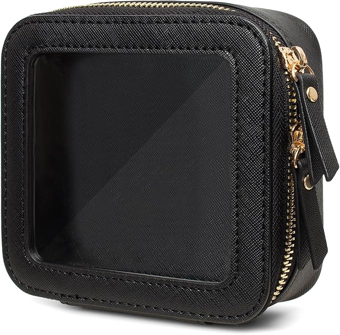 Clear Makeup Bag, Small Makeup Bag TSA Approved Toiletry Bag Cosmetic Travel Bag Cute Makeup Bag Organizer Makeup Case Pouch Car Essentials for Women Men