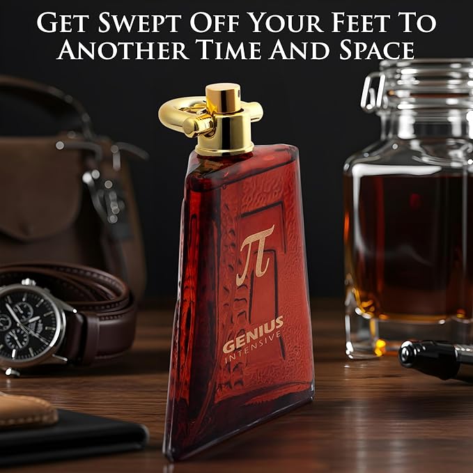 Genius Intensive for Men - Oriental Woody Fragrance - Masculine Notes of Leather, Ironwood & Benzoin - Suitable For Both Day & Night - Vegan & Cruelty-Free - Elegant 100ml Bottle, Parfume for Men