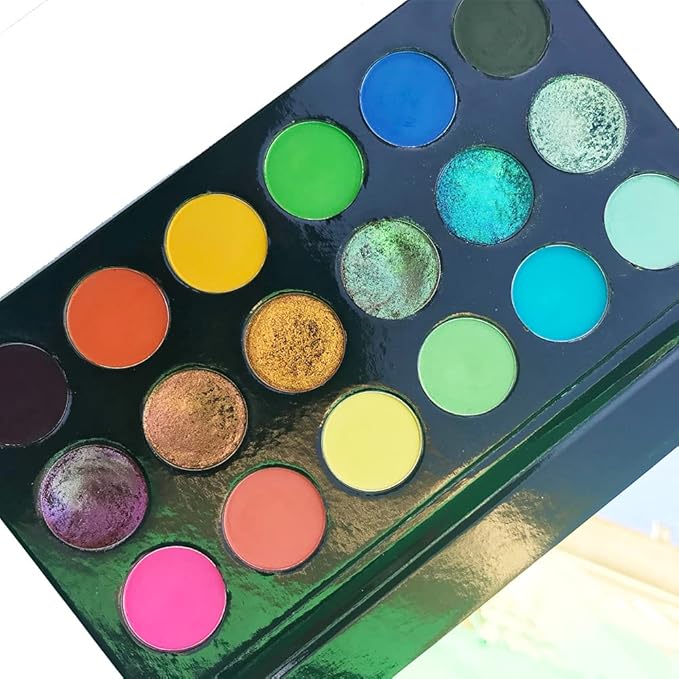18 color eyeshadow palette,vegan eye shadow with special colors eyeshadow cosmetic Matte duochrome eyeshadow (make up-2)