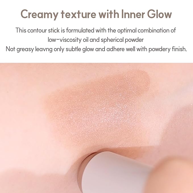 espoir Be Glow Shading Stick Contour │Smooth Gliding Face Shaping Makeup │ Subtle Contour Color fo Natural Look on Face │Creamy Solid Texture (Cool Gray, Stick)
