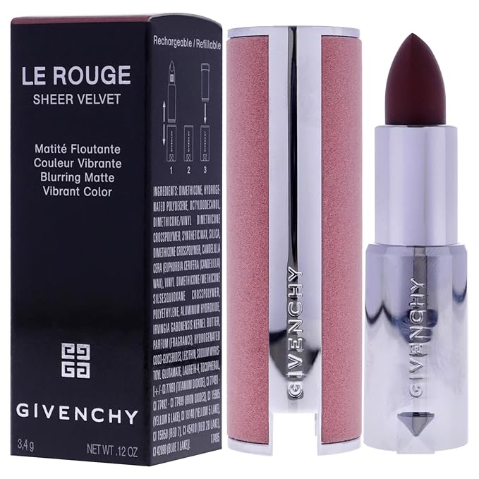 Givenchy Le Rouge Sheer Velvet Matte Lipstick - N17 Rouge Erable for Women - 0.11 oz Lipstick