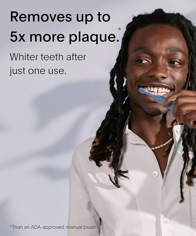 Recyclable Plant-Based, Electric Toothbrush Heads - Built-in Tongue Scraper, Long Lasting Replacement Heads | Compatible Only Sonic Electric Toothbrush - Morning Waves, Pack of 3