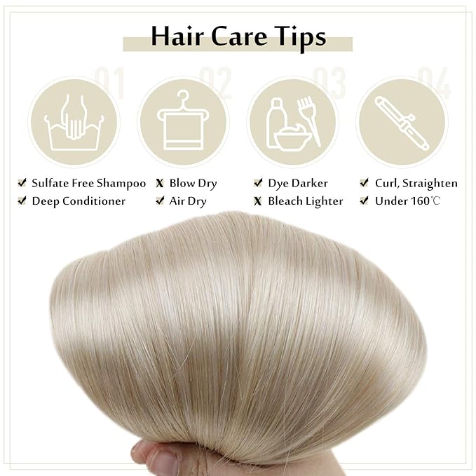 Full Shine Blonde Hair Extensions Clip ins Blonde Clip in Extensions Real Human Hair Triple Weft Seamless Hair Extensions Human Hair for Women 16 Inch 7 Pcs 120 G