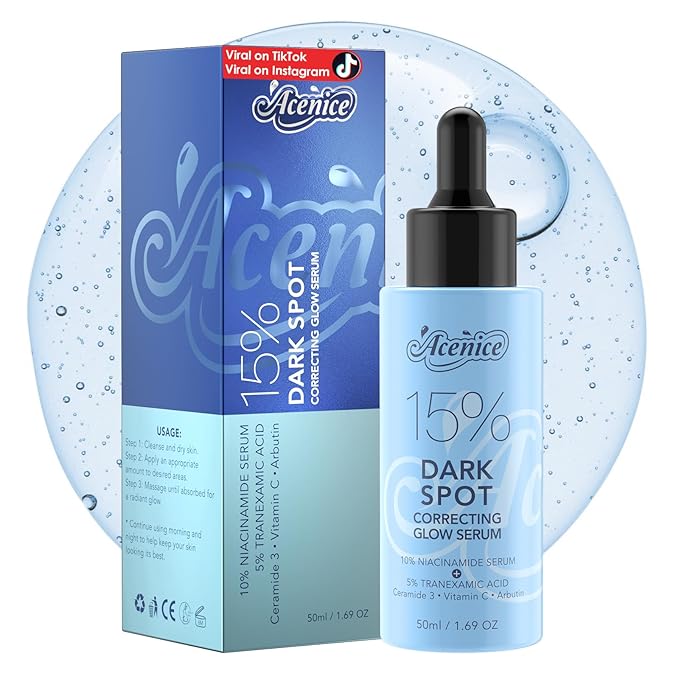 TXA+Niacinamide 15% Glow Facial Serum - Dark Spot remover for face Serum for Uneven Skin Tone, Texture and Hydration After Spot Care, High-Potency Tranexamic Acid Niacinamide Serum (50ml /1.69 fl.oz)