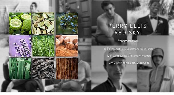 Perry Ellis Men's Mini Coffret Gift Set - Red Sky, Sky, Midnight, Pure Blue - 4-pack of .25 fl oz EDT mini travel sprays