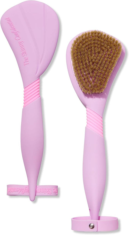 The Skinny Confidential Butter Brush - Exfoliating Back Scrubber for Shower Reduces Inflammation & Cellulite - Dry Brush Body Scrubber Increases Blood Circulation - Skin Scrubber & Exfoliator