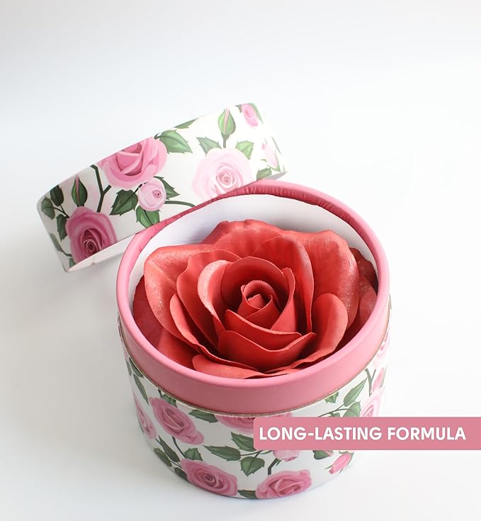 3D petal rose makeup blush gift highlighter Rare beauty blush rubor forma de rosa real rose flower red blush (Pink)