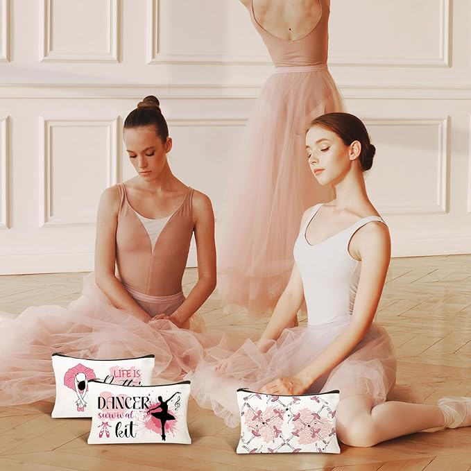 30pcs Dance Makeup Bag Dance Cosmetic Bags Dancer Gifts Survival Kit Pouch Travel Toiletry Bag Dance Team Gifts for Girls Women Dance Teacher Competition