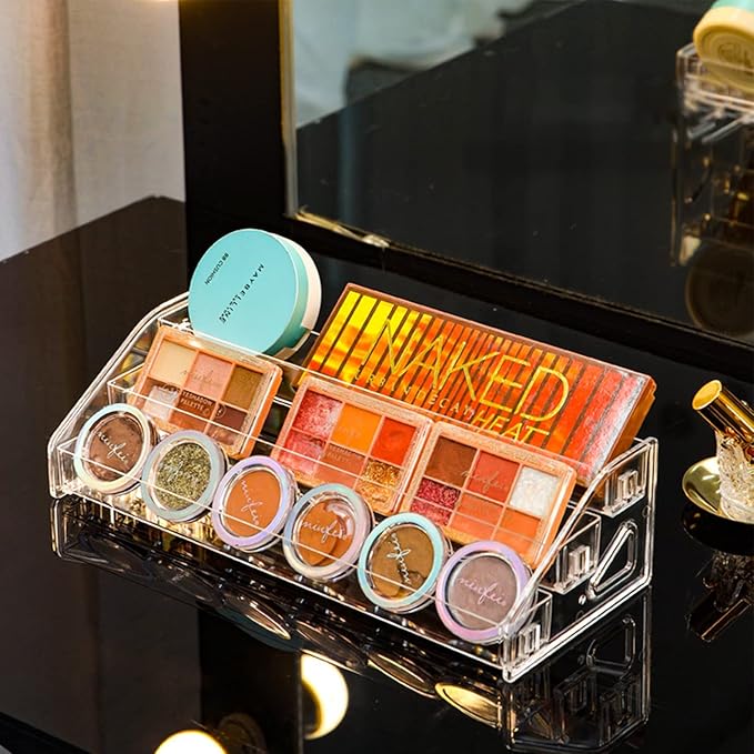 Nail Polish Organizer 36 Bottles of 3 Layers Sunglass Organizer Acrylic Display Rack Eyeglasses Storage Essential Oils Holder Makeup Organizer No Tool Needed Assembly, Clear