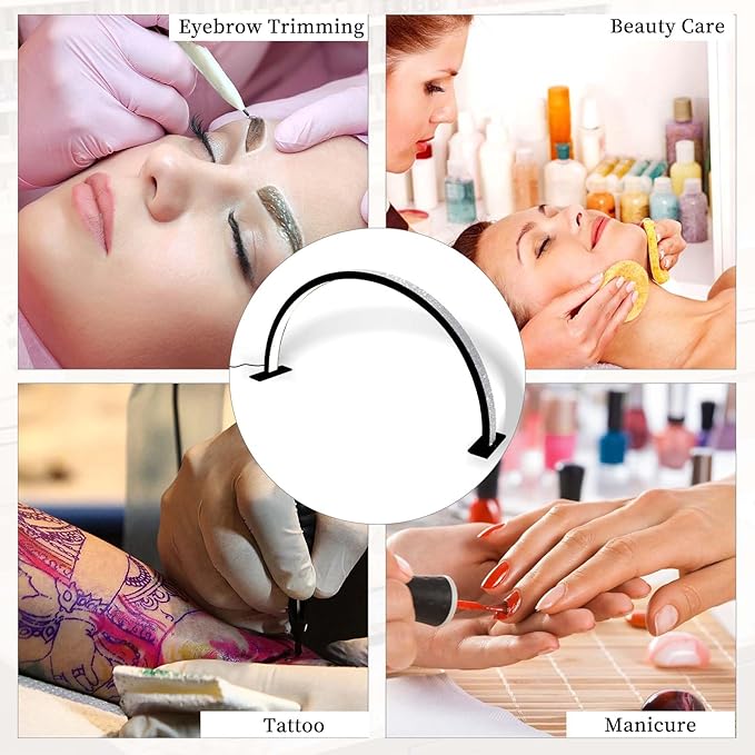 Half Moon Light Nail Lamp for Desk, Lash Light Led Nail Tech Lamp with Adjustable Brightness, Desk Lamp for Lash Eyelash Extension, Tattoo, Skincare, Eyebrows