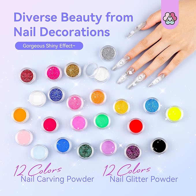 SAVILAND Professional Acrylic Nail Kit with Drill: Beginner's Starter Set with Essential Oil Nail Primer Dehydrator