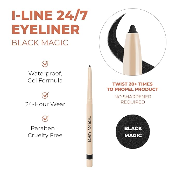 Beauty for Real 4-Play Boxed Eye Set, Burgundy - Includes Hi-Def Mascara (Just Black), I-Line 24/7 Eyeliner (Black Magic), and Shadow Stx Eyeshadow in Midnight Marathon & All Day Latte
