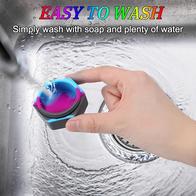 Outus 20 Pcs 26 ml Silicone Wax Containers Non-stick Silicone Wax Containers Multi Use Storage Jars Oil Concentrate Bottles for Home Kitchen Travel, Assorted Colors