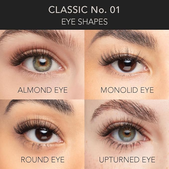 Pro Lash ProWear Professionally Styled Lash Clusters - Easiest to Apply Eyelash Cluster - 10 Day Eyelashes - Waterproof Lashes Clusters - 3 Sets - Classic No. 01 - Black