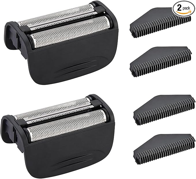 Replacement Head and Cutter Assembly Compatible with Remington PF7400, PF7500, and PF7600 Foil Shavers，2 PACK（BLACK）
