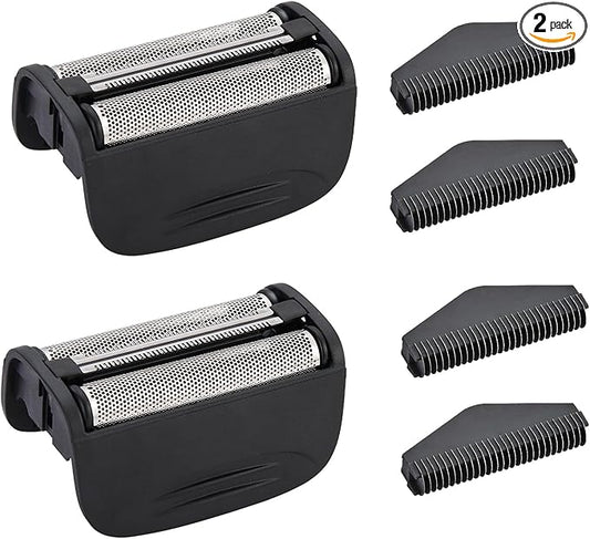 Replacement Head and Cutter Assembly Compatible with Remington PF7400, PF7500, and PF7600 Foil Shavers，2 PACK（BLACK）