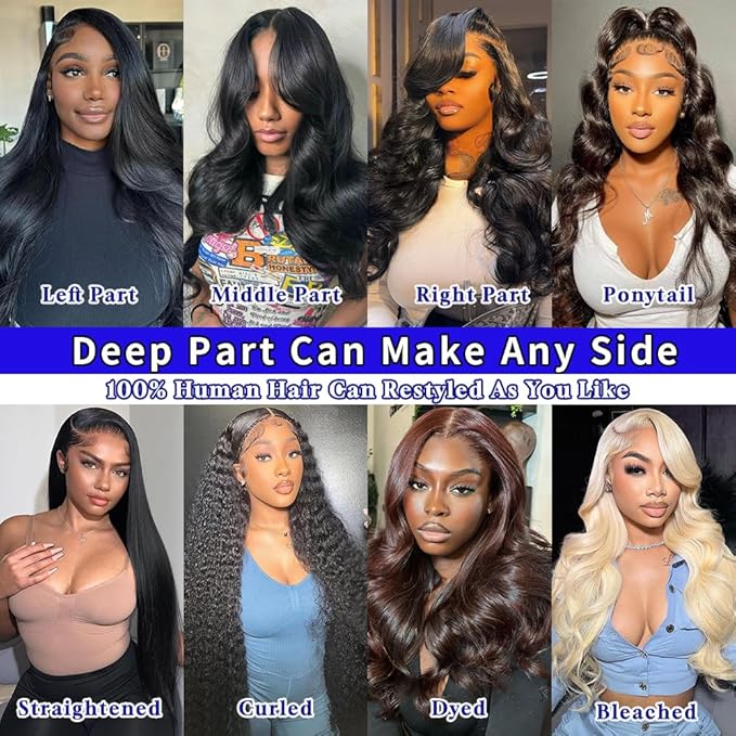 AIRDOT Body Wave Lace Front Wigs Human Hair 200% Density 13x4 HD Lace Front Wigs Human Hair Body Wave Frontal Wigs Human Hair Pre Plucked Glueless Wigs for Women with Baby Hair 22 Inch
