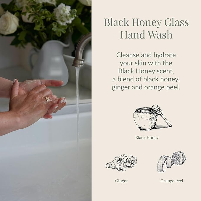 Archipelago Botanicals Black Honey Hand Wash Refill, Liquid Hand Soap Refill, Fragrances with Black Honey, Ginger and Orange Peel, 33 fl oz