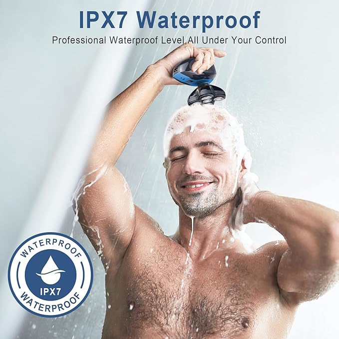 Upgrade Magnetic Head Shavers for Bald Men, Cordless & Comfort 5-in-1 Electric Razor - IPX7 Waterproof Wet/Dry Mens Grooming Kit - Easy Use Palm Shaver for a Smooth Bald Shave