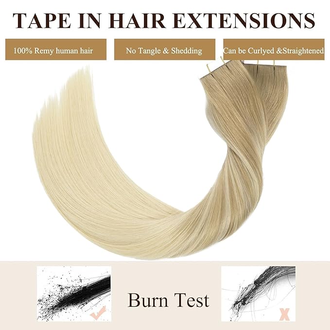 Loxxy Seamless Clip in Hair Extensions Real Human Hair Clip in Extensions Rooted Darkest Brown to Platinum Blonde Ombre 7Pcs 110G 20Inch #R2-60A Invisible PU Skin Weft Natural Remy Human Hair
