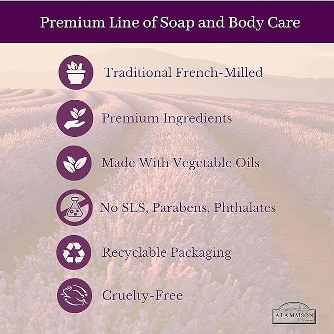 A LA MAISON Liquid Soap Hand and Body, Triple Milled, Essential Oils, Biodegradable, Plant Based, Vegan, Cruelty-Free, Alcohol & Paraben Free (Rosemary Mint 16.9 Fl Oz, 1 Pack)