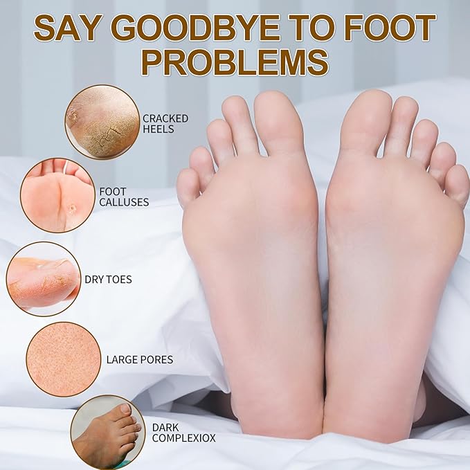 Pedicure Kit Foot Soak Set: Bubble Salt, Sugar Scrub, Massage Mask, Massage Lotion in a Box, 4 Step Foot Spa Kit for Dry Feet,Tired Feet（3 Set Golden petals)