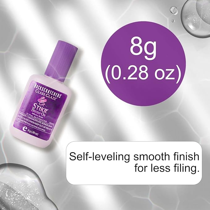 Backscratchers Extreme Glass Glaze Stikr Brush-On, 0.28 Fluid Ounce